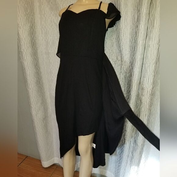 WOMEN'S Off Shoulder Ruched Bodycon Dresses Black new with tags - Picture 11 of 16